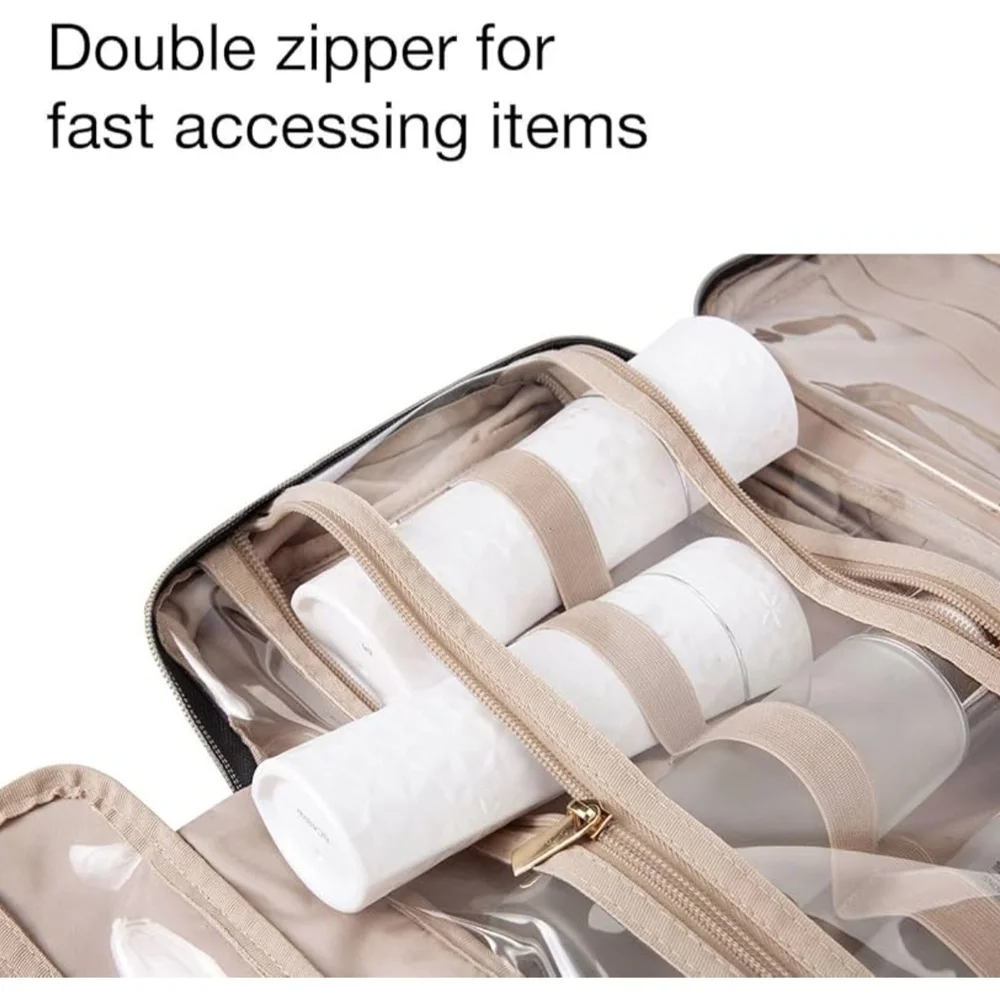 Toiletry/Travel Bag with Hanging Hook, Water-resistant Makeup Cosmetic Bag
